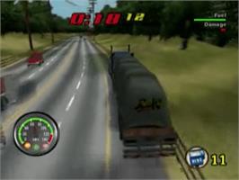 In game image of Big Mutha Truckers on the Sony Playstation 2.