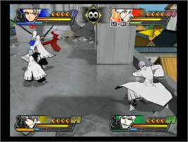 In game image of Bleach - Blade Battlers 2nd on the Sony Playstation 2.