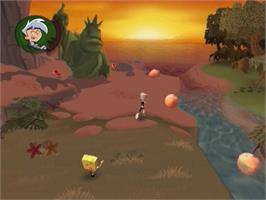 In game image of Bob L'eponge Et Ses Amis - Attaque Sur L'ile Du Volcan on the Sony Playstation 2.