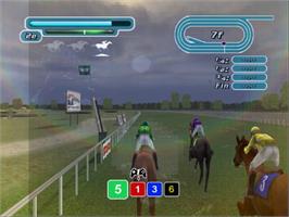 In game image of Breeders' Cup - World Thoroughbred Championships on the Sony Playstation 2.