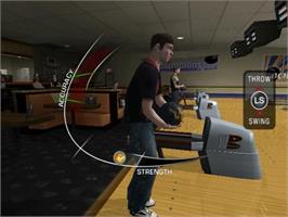 In game image of Brunswick Pro Bowling on the Sony Playstation 2.