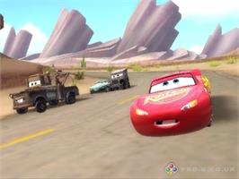 In game image of Cars on the Sony Playstation 2.