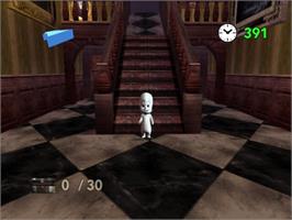 In game image of Casper's Scare School on the Sony Playstation 2.