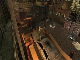 In game image of Catwoman on the Sony Playstation 2.