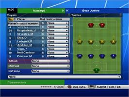 In game image of Championship Manager 2007 on the Sony Playstation 2.