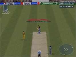 In game image of Cricket 2004 on the Sony Playstation 2.
