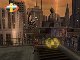 In game image of Disney Pixar The Incredibles on the Sony Playstation 2.