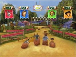 In game image of Dreamworks Shrek's Carnival Craze - Party Games on the Sony Playstation 2.