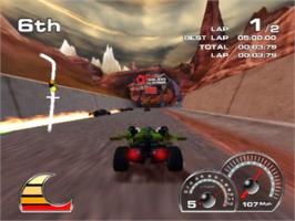 In game image of Drome Racers on the Sony Playstation 2.