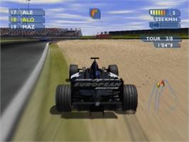 In game image of F1 Career Challenge on the Sony Playstation 2.