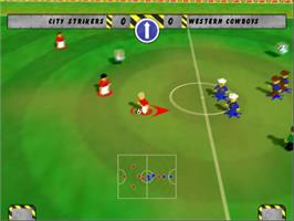 In game image of Football Mania on the Sony Playstation 2.
