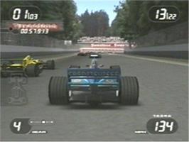 In game image of Formula One 2001 on the Sony Playstation 2.