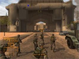 In game image of Full Spectrum Warrior on the Sony Playstation 2.