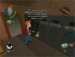 In game image of Futurama on the Sony Playstation 2.