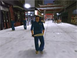 In game image of Grand Theft Auto 3 on the Sony Playstation 2.