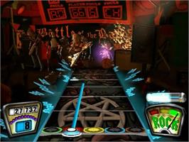 In game image of Guitar Hero 2 on the Sony Playstation 2.
