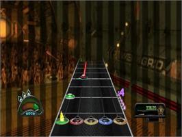 In game image of Guitar Hero 5 on the Sony Playstation 2.