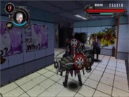 In game image of Gungrave on the Sony Playstation 2.