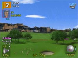In game image of Hot Shots Golf 3 on the Sony Playstation 2.