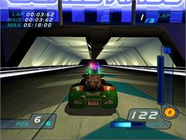 In game image of Hot Wheels - World Race on the Sony Playstation 2.