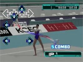In game image of International Track and Field on the Sony Playstation 2.