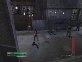 In game image of James Cameron's Dark Angel on the Sony Playstation 2.