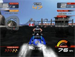 In game image of Jet Ski Riders on the Sony Playstation 2.