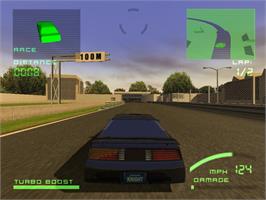 In game image of Knight Rider - The Game on the Sony Playstation 2.