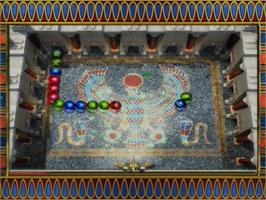 In game image of Luxor Pharaoh's Challenge on the Sony Playstation 2.
