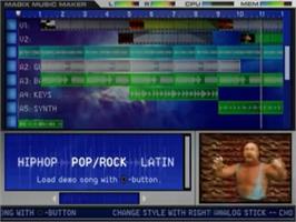 In game image of Magix Music Maker on the Sony Playstation 2.