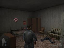 In game image of Max Payne on the Sony Playstation 2.