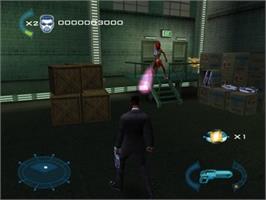 In game image of Men In Black 2 - Alien Escape on the Sony Playstation 2.