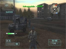 In game image of Mercenaries - Playground of Destruction on the Sony Playstation 2.
