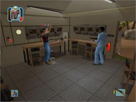 In game image of Miami Vice on the Sony Playstation 2.