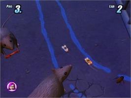 In game image of Micro Machines on the Sony Playstation 2.