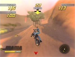 In game image of Motocross Mania 3 on the Sony Playstation 2.
