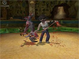 In game image of Mtv Celebrity Deathmatch on the Sony Playstation 2.