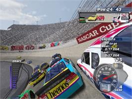 In game image of NASCAR: Dirt to Daytona on the Sony Playstation 2.