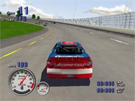 In game image of NASCAR 2001 on the Sony Playstation 2.