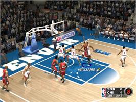 In game image of Nba Live 2004 on the Sony Playstation 2.