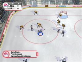 In game image of Nhl 2005 on the Sony Playstation 2.
