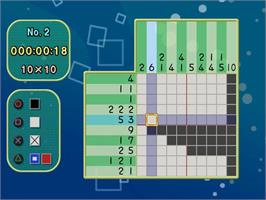 In game image of Oekaki Puzzle on the Sony Playstation 2.