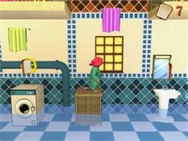 In game image of Paddington Bear on the Sony Playstation 2.