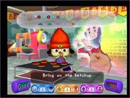 In game image of Parappa The Rapper 2 on the Sony Playstation 2.