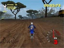 In game image of Paris-dakar Rally on the Sony Playstation 2.