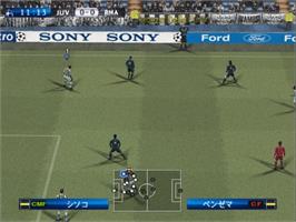 In game image of Pro Evolution Soccer 2010 on the Sony Playstation 2.