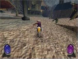 In game image of Pryzm Chapter One - The Dark Unicorn on the Sony Playstation 2.