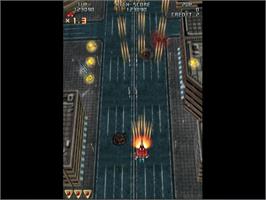In game image of Raiden 3 on the Sony Playstation 2.