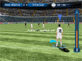 In game image of Real Madrid - The Game on the Sony Playstation 2.