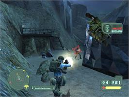 In game image of Rogue Trooper on the Sony Playstation 2.